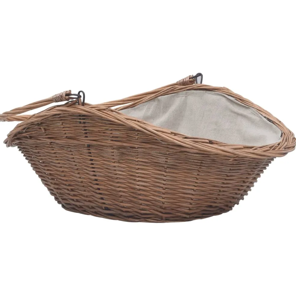 vidaXL Houtmand met handvat 60x44x55 cm natuurlijk wilgenhout