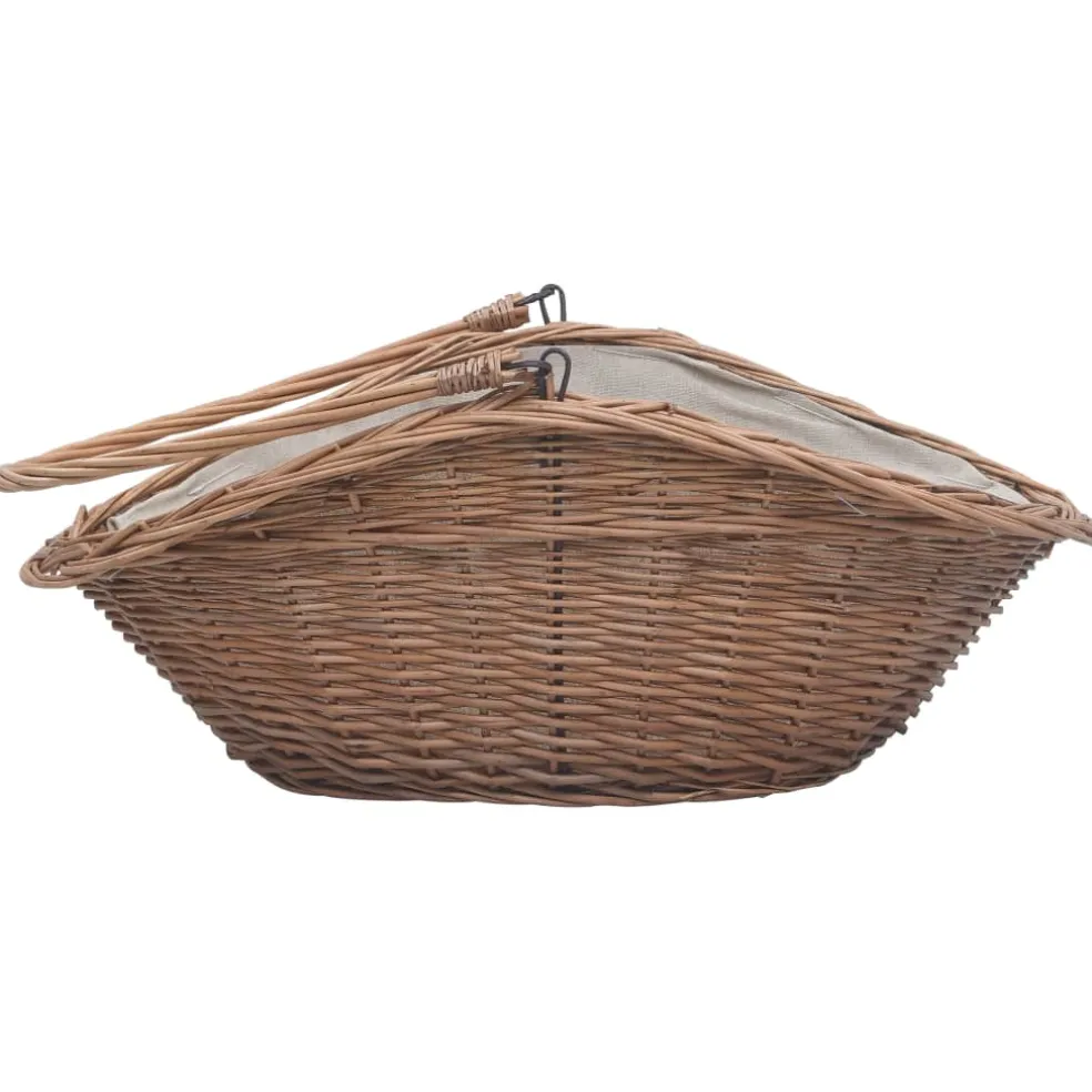 vidaXL Houtmand met handvat 60x44x55 cm natuurlijk wilgenhout