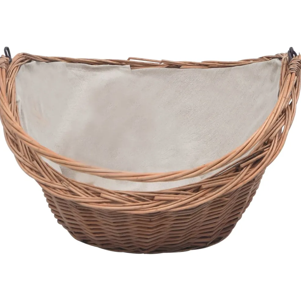 vidaXL Houtmand met handvat 60x44x55 cm natuurlijk wilgenhout