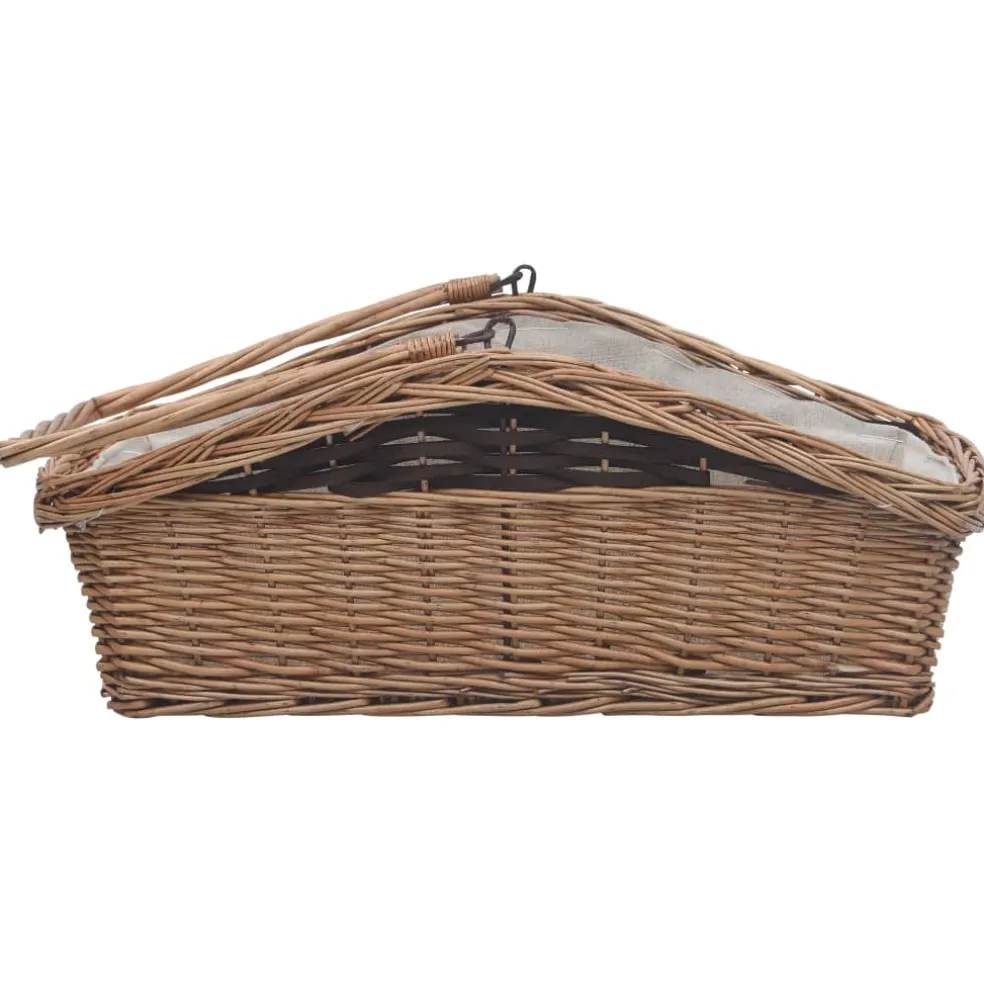 vidaXL Houtmand met handvat 61,5x46,5x58 cm wilgenhout bruin