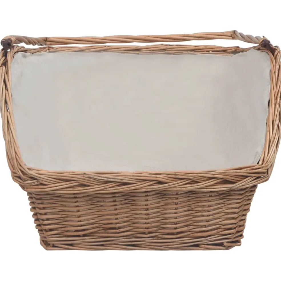 vidaXL Houtmand met handvat 61,5x46,5x58 cm wilgenhout bruin