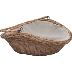 vidaXL Houtmand met handvat 57x46,5x52 cm wilgenhout bruin