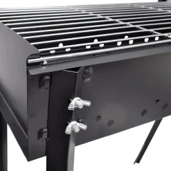 vidaXL Houtskoolbarbecue staand vierkant 75x28 cm