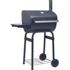 vidaXL Houtskoolbarbecue 75 x 48 x 120 cm zilver