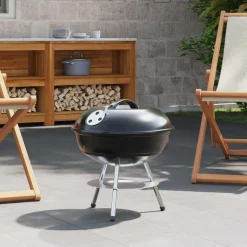 vidaXL Houtskool Grill 36,5 x 36,5 x 40 cm Zwart