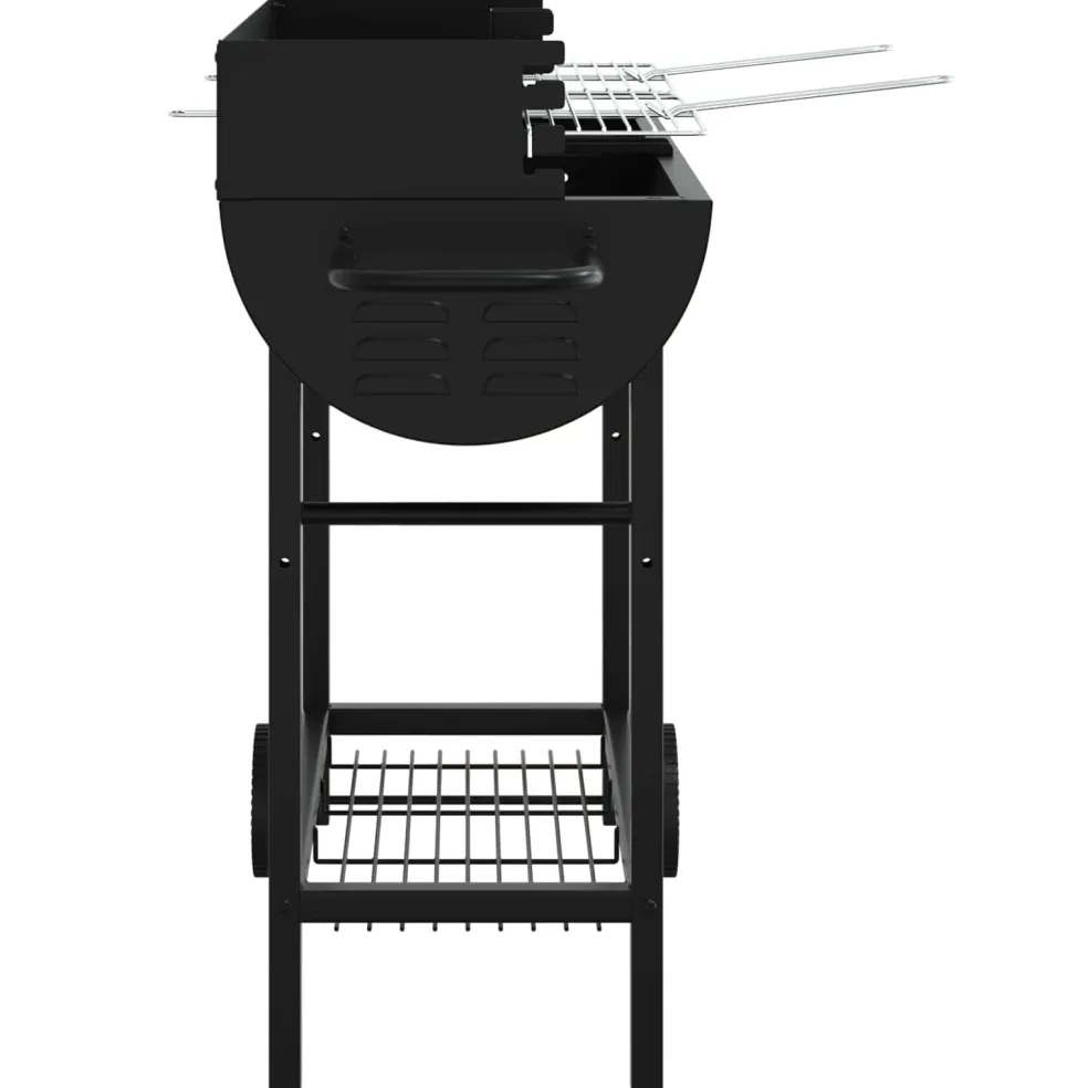 vidaXL Houtskoolgrill 96,5 x 42,5 x 88,5 cm Zwart