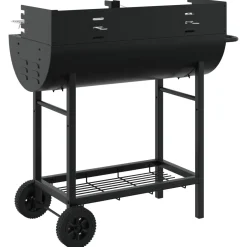vidaXL Houtskoolgrill 96,5 x 42,5 x 88,5 cm Zwart
