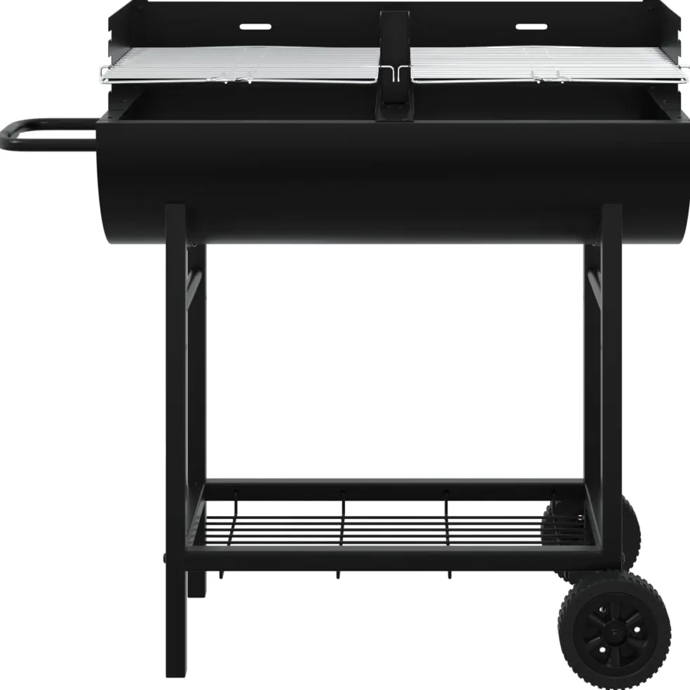 vidaXL Houtskoolgrill 96,5 x 42,5 x 88,5 cm Zwart