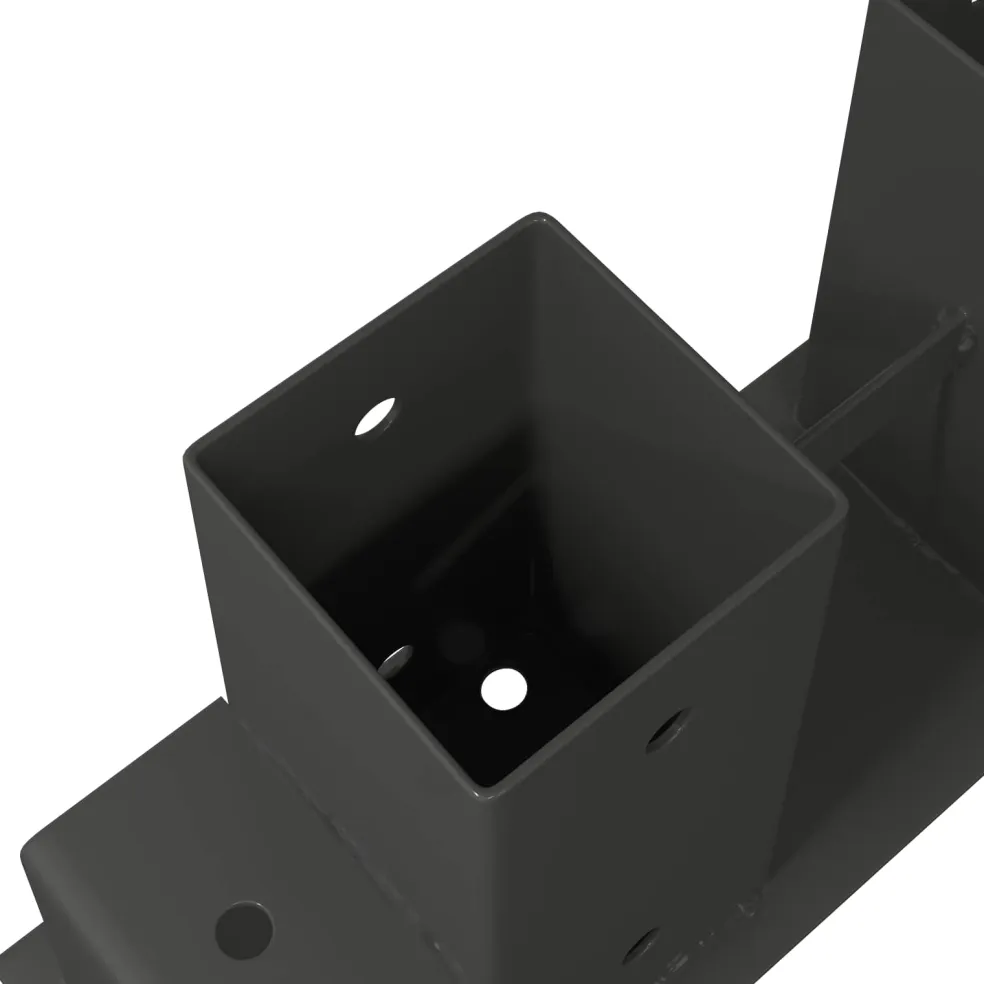 vidaXL Houtstapel Steun 2 st Antraciet 34 x 10 x 15 cm Staal