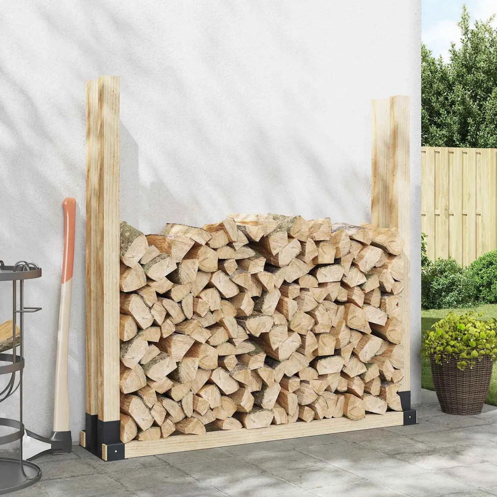 vidaXL Houtstapel Steun 2 st Antraciet 34 x 10 x 15 cm Staal