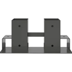 vidaXL Houtstapel Steun 2 st Antraciet 34 x 10 x 15 cm Staal
