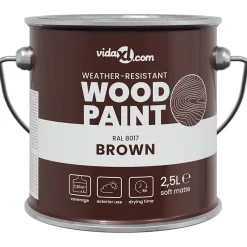 vidaXL Houtverf Bruin 2,5 L Wandprint