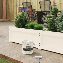 vidaXL Houtverf Wit 2,5 L Wandprint