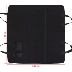 vidaXL Huisdieren achterbankhoes 148x142 zwart
