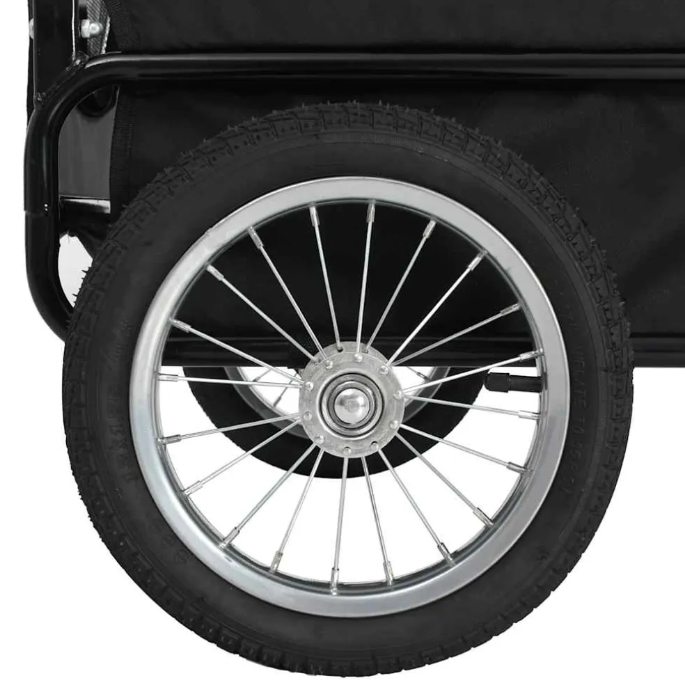vidaXL Huisdierenfietskar en joggingbuggy 2-in-1 rood en zwart