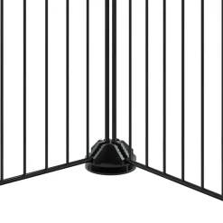 vidaXL Huisdierenkooi met deur 44 panelen 175x105x70 cm staal zwart