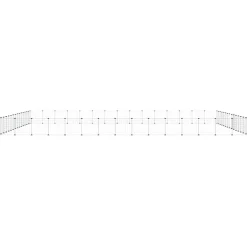vidaXL Huisdierenkooi met deur 60 panelen 525x525x35 cm staal zwart