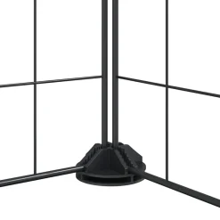 vidaXL Huisdierenkooi met deur 20 panelen 105x70x70 cm staal zwart