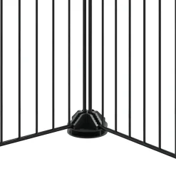 vidaXL Huisdierenkooi met deur 44 panelen 210x175x70 cm staal zwart