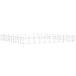 vidaXL Huisdierenkooi met deur 44 panelen 385x385x35 cm staal zwart