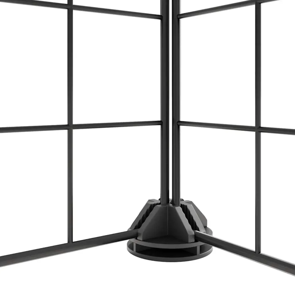 vidaXL Huisdierenkooi met deur 8 panelen 70x35x35 cm staal zwart