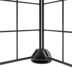 vidaXL Huisdierenkooi met deur 52 panelen 245x210x70 cm staal zwart
