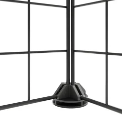 vidaXL Huisdierenkooi met deur 28 panelen 140x105x70 cm staal zwart
