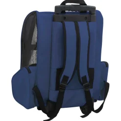 vidaXL Huisdierentrolley inklapbaar blauw