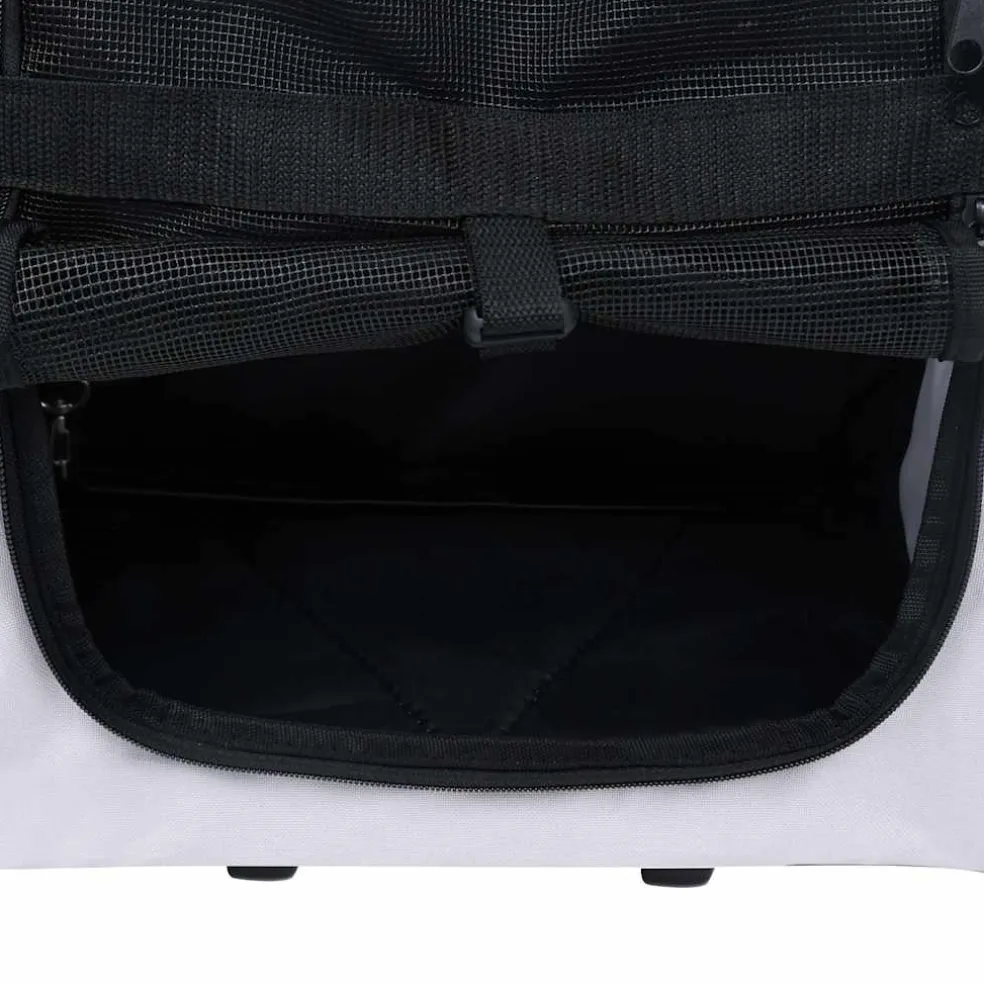 vidaXL Huisdierentrolley inklapbaar grijs