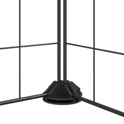 vidaXL Huisdierkooi met 8 panelen, zwart, 70x70x35 cm, staal