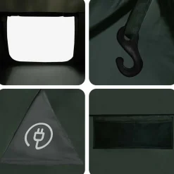vidaXL Huisje Tent 4-persoons Legergroen Polyester