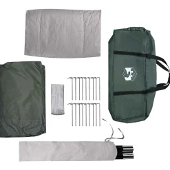 vidaXL Huisje Tent 12-persoons Leger groen Polyester en staal