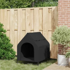 vidaXL Huis voor Huisdieren Zwart 90 x 65 x 83 cm Staal