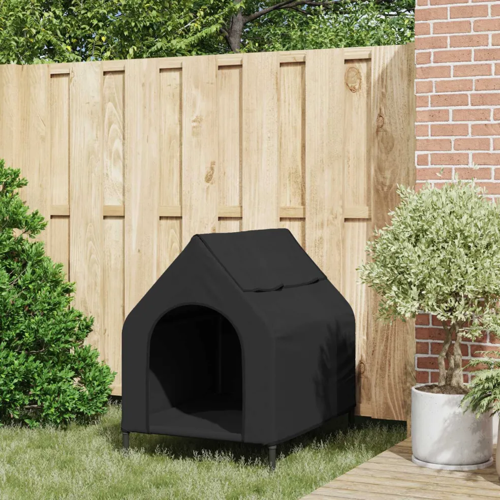 vidaXL Huis voor Huisdieren Zwart 90 x 65 x 83 cm Staal