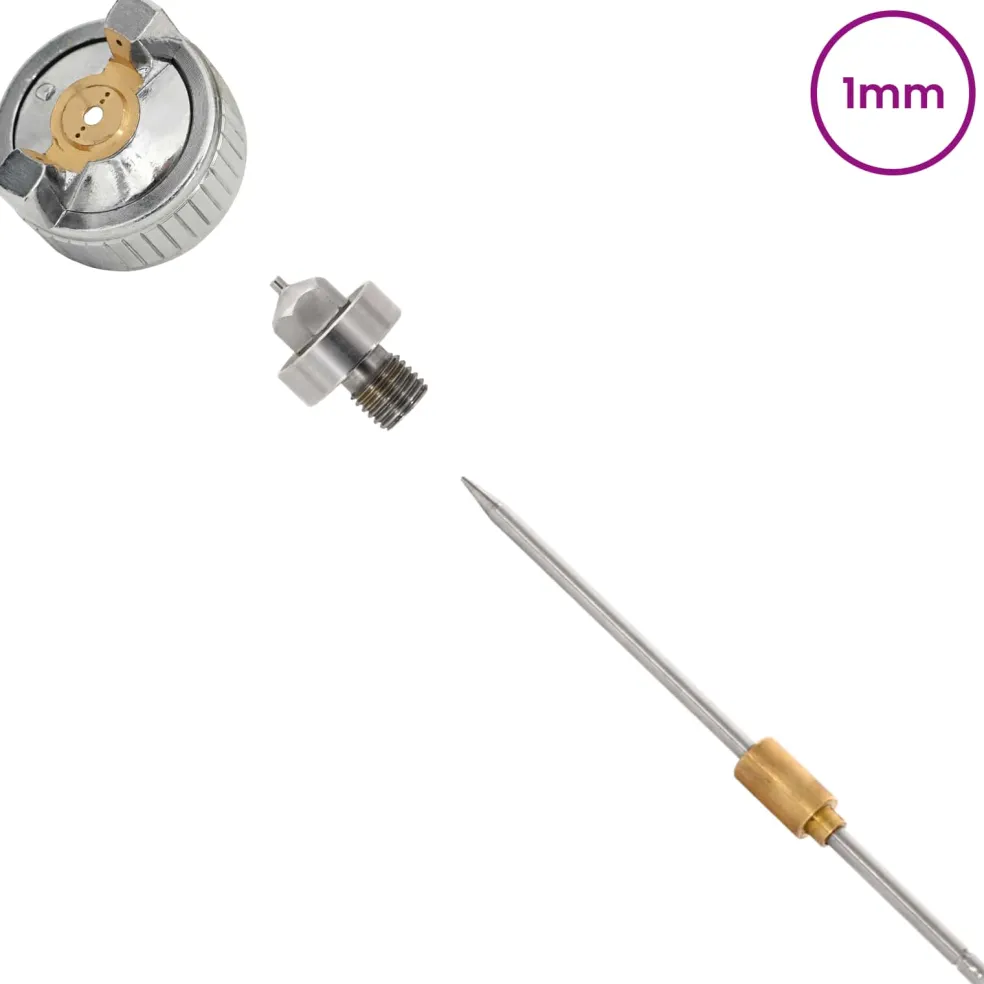 vidaXL HVLP Spuitpistool Mondstuk 0,8 mm Mondstuk zilver