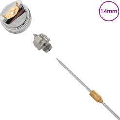 vidaXL HVLP Spuitpistool Mondstuk 1,4 mm Mondstuk zilver