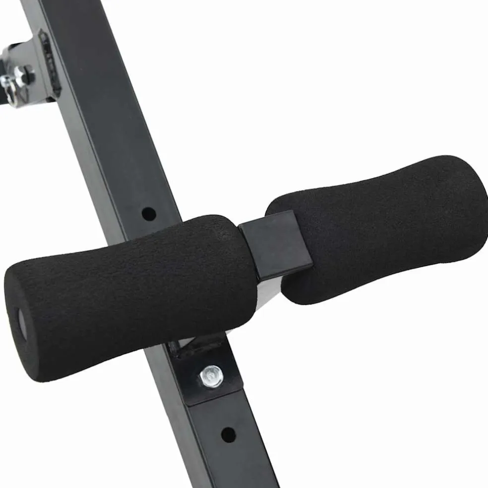 vidaXL Hyperextension Bank Zwart 100,5 x 70 x 78 cm Gepoedercoat staal