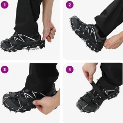 vidaXL IJs-klemmen voor schoenen Zwart S
