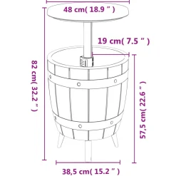 vidaXL IJskoeltafel 3-in-1 polypropeen zwart