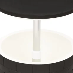 vidaXL IJskoeltafel 3-in-1 polypropeen zwart