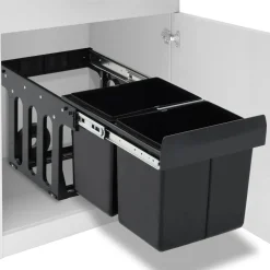 vidaXL Inbouwprullenbak uittrekbaar soft-close 36 L