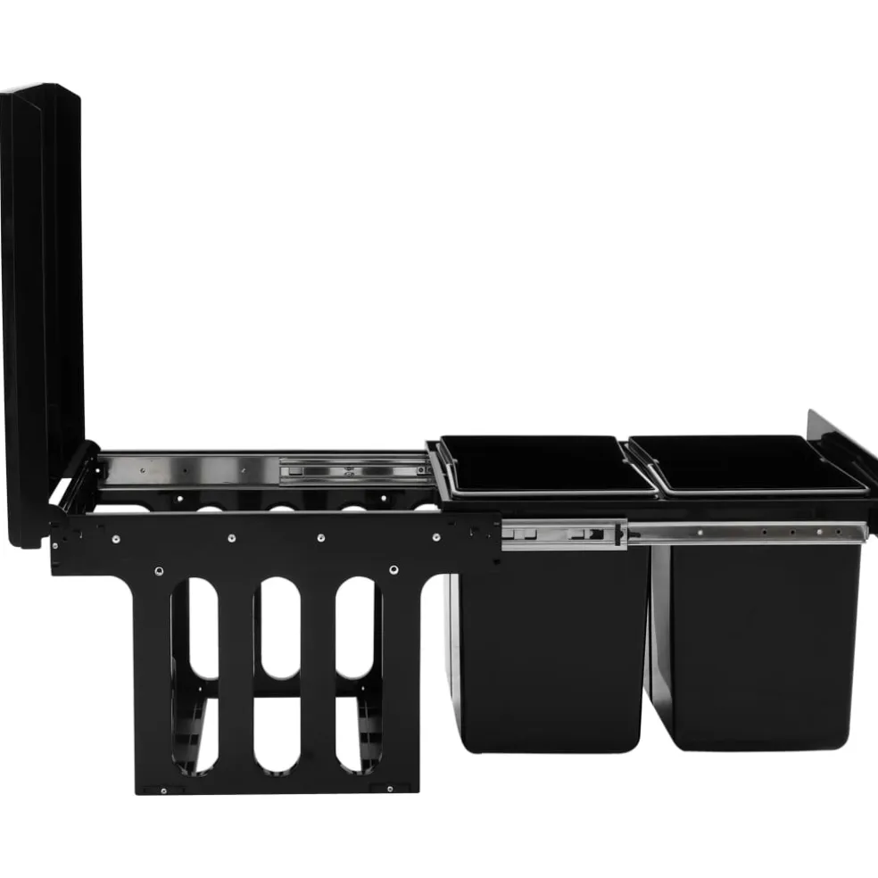 vidaXL Inbouwprullenbak uittrekbaar soft-close 36 L