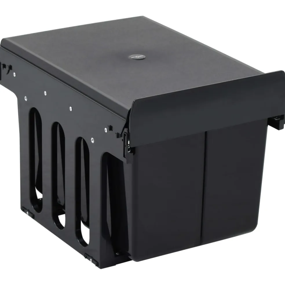 vidaXL Inbouwprullenbak uittrekbaar soft-close 36 L