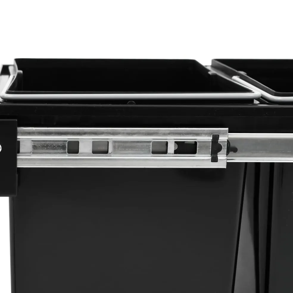 vidaXL Inbouwprullenbak uittrekbaar soft-close 48 L