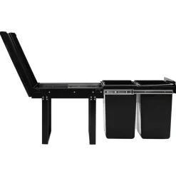 vidaXL Inbouwprullenbak uittrekbaar soft-close 48 L