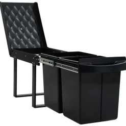 vidaXL Inbouwprullenbak uittrekbaar soft-close 48 L