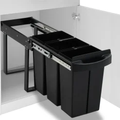 vidaXL Inbouwprullenbak uittrekbaar soft-close 36 L