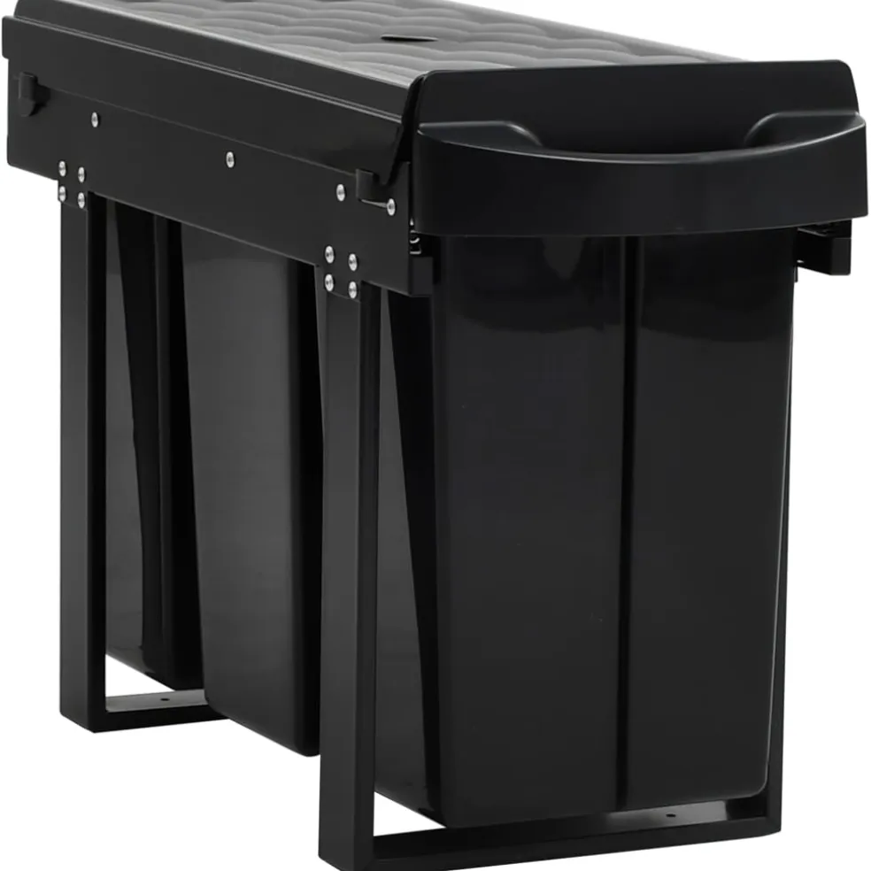 vidaXL Inbouwprullenbak uittrekbaar soft-close 36 L