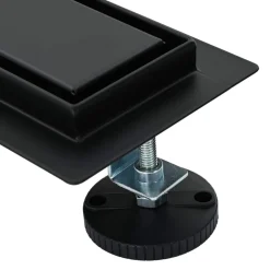 vidaXL 2 in 1 Doucheafvoer Zwart 50 cm Roestvrij staal 304