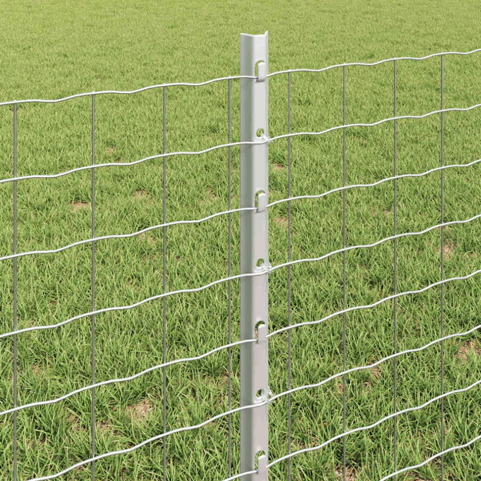 vidaXL ingegraven hekpalen 26 st Groen Gepoedercoat staal